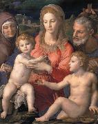 Agnolo Bronzino Holy Family with St  Anne and the infant painting